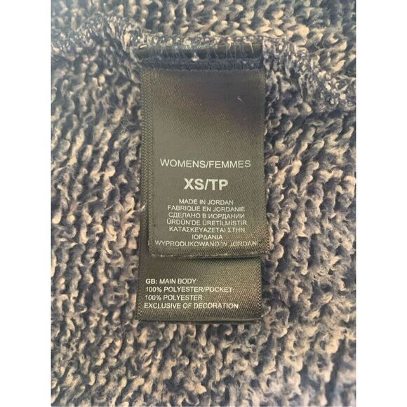 THE NORTH FACE Women’s S/P Fleece Jacket Gray Fuzzy Full Zip Pockets Logo - Picture 5 of 5